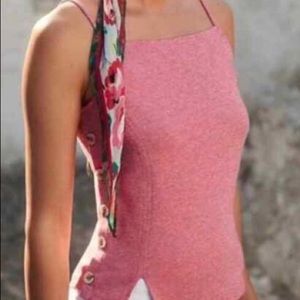 Anthropologie - Meadow Rue XS Pink Strappy Top